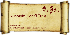 Vucskó Zsófia névjegykártya